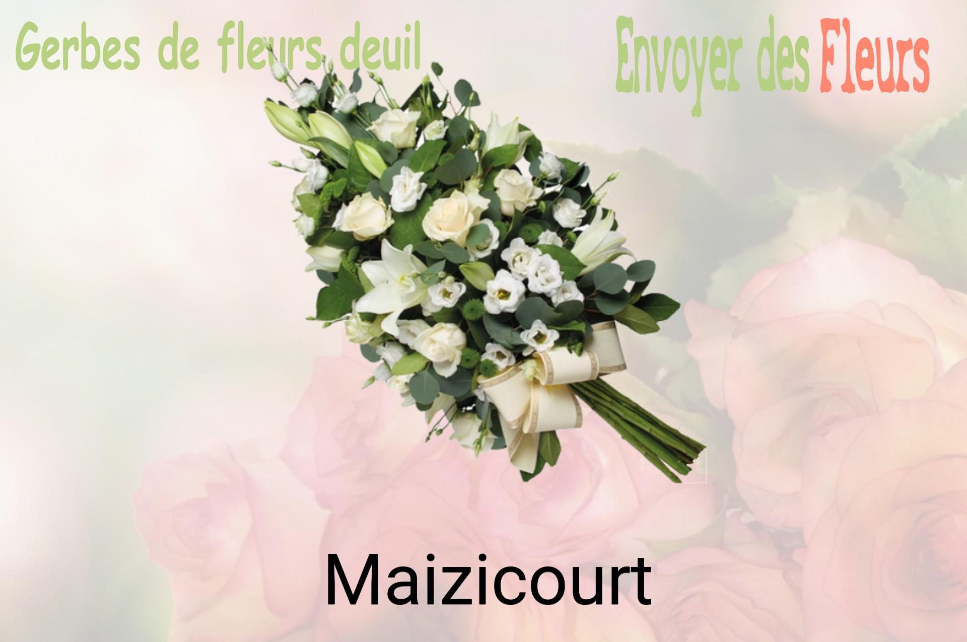 Gerbe de fleurs de deuil livrée à Maizicourt